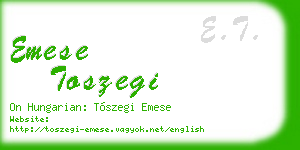 emese toszegi business card
